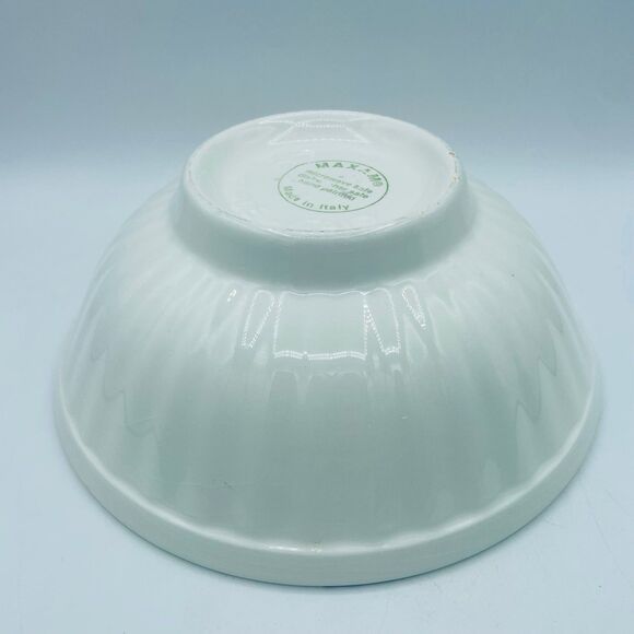 Vintage Hand Painted Blue Yellow Flower Serving Bowl La Primula MAXAM Italy - Picture 5 of 10